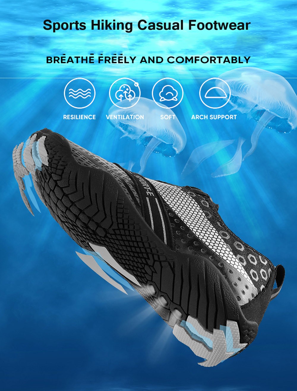 Outdoor Five Finger Upstream Beach Diving Swimming Men Shoes Sports Hiking Casual Footwear - Blue EU 43 Outdoor Five Finger Upstream Beach Diving Swimming Men Shoes Sports Hiking Casual Footwear - Blue EU 43