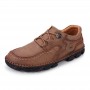Casual Shoes - Handmade Leather Stitching Men's Large Size Shoes