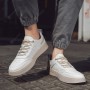 Casual Shoes - Korean Youth Casual Walking Shoes Men's Handmade Flat White Shoes