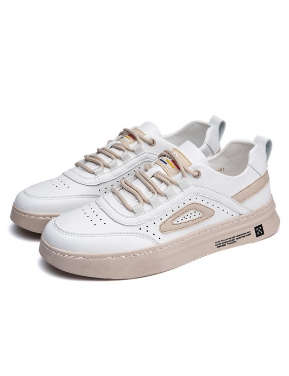 Casual Shoes - Korean Youth Casual Walking Shoes Men's Handmade Flat White Shoes