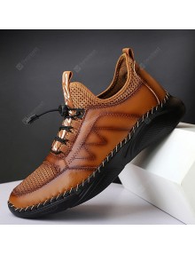 Men Comfortable Leather Shoes Cowhide Outdoor Casual Footwear