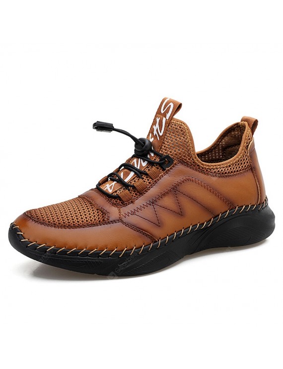 Casual Shoes - Men Comfortable Leather Shoes Cowhide Outdoor Casual Footwear