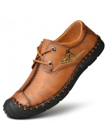 Men's Handmade Casual Shoes Large Size Durable Driving Footwear