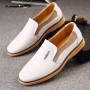 Loafers Men's Leather Slip-on Shoes British Comfortable Casual Leather Shoes