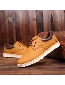 Men Causal Shoes Lace-up Waterproof Shoes Tooling Shoes