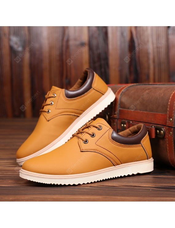 Flats & Loafers - Men Causal Shoes Lace-up Waterproof Shoes Tooling Shoes