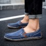Flats & Loafers - Men's Casual Flat Canvas Shoes Breathable Lazy Pedal Cloth Shoes