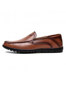 Men's Leather Peas Shoes Lazy Trend