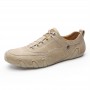 Flats & Loafers - Men's Soft Sole Casual Leather Lazy Shoes Large Size Peas Shoes