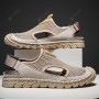 Flats & Loafers - Summer Leisure Men Breathable Hollow Mesh Sandals Large Size Trend Simple Mesh Shoes