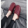 Haining Leather Leather Autumn And Winter Home Cotton Slippers With Non-slip Waterproof Heavy-bottomed Men And Women Warm Shoes Care