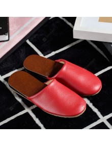 Men And Women Leather Slippers Neutral Slippers Korean Korean PU Leather Soles Tendon