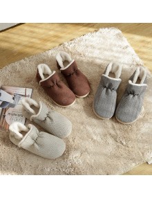 The All-inclusive Winter Thick Soft Bottom Cotton Slippers With Non-slip Heel Men And Women Home Home Warm Plush Cotton Shoes Couple