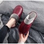 Ms. Male Leather Slippers Home Flooring Slippers Home Slippers Solid Color Lint