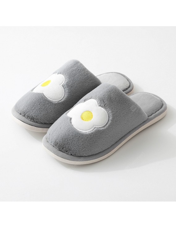 2020 Autumn And Winter Cartoon Cute Plush Cotton Slippers Men And Women Couple Home With Half A Pack With Warm Winter