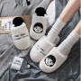 Female Winter Home Slippers Cute Cartoon Couple Cotton Slippers Home Skid Slippers Male Student Dormitory Fall