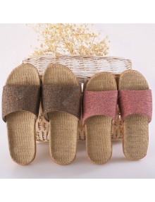 Flax Slippers Women Home Fashion Spring And Summer Male And Female Couple Slip Flooring Hemp Slippers