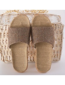 Flax Slippers Women Home Fashion Spring And Summer Male And Female Couple Slip Flooring Hemp Slippers