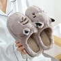 Home Home Home Cotton Slippers Female Winter Korean Cute Plush Thick Warm Cotton-padded Shoes Male Couple Month