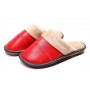 Leather Slippers Men And Women Home Home Cotton Slippers Non-slip Heavy-bottomed Leather Warm Leather Slippers Home Floor