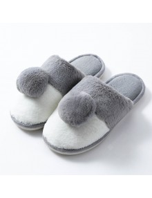 Ms. Autumn And Winter Home Cotton Slippers Habitat Home Skid Warm Winter Lovers Thick Crust Ins Hair Male Drag