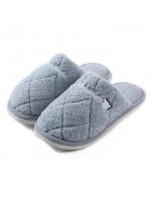 Ms. Cute Cotton Slippers Home Warm Plush Floor Trailer Home Couple Slip Shoes Month