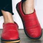 Simple And Comfortable Winter Home Solid Color Neutral Leather Slippers Chinese Slippers First Layer Of Leather Slippers