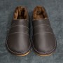 Simple And Comfortable Winter Home Solid Color Neutral Leather Slippers Chinese Slippers First Layer Of Leather Slippers