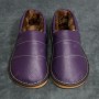 Simple And Comfortable Winter Home Solid Color Neutral Leather Slippers Chinese Slippers First Layer Of Leather Slippers