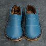 Simple And Comfortable Winter Home Solid Color Neutral Leather Slippers Chinese Slippers First Layer Of Leather Slippers