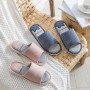 Summer Home Flax Slippers Female Couple Home Men Slip Breathable Absorbent Cotton Slippers Wood Floor