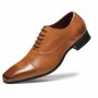 Dress Shoes - Business Men's Leather Shoes Large Size Korean Style Men's Casual Shoes Lace Up