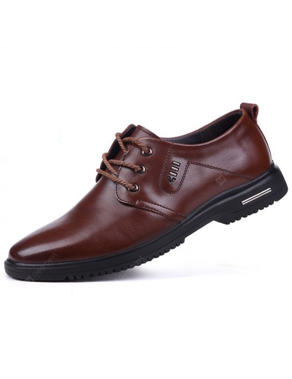 Dress Shoes - Men's British Casual Shoes Business Pointed Toe Dress Shoes