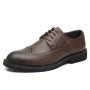 Dress Shoes - Men's Korean British Business Casual Shoes Carved Brogue Shoes