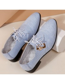 Summer Men's Large Size Breathable Cloth Dress Leather Shoes