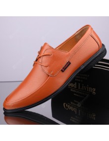 Summer Trend Fashion Business Men's Top Layer Cowhide Leather Shoes Casual Soft-soled Driving Shoes