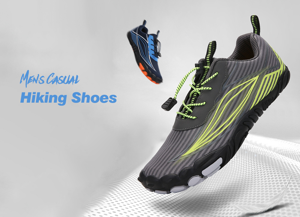 Outdoor Five Finger Shoes Casual Hiking Shoes Men's Shoes Hiking Cross-country Climbing Running Shoes - A26 Black EU 35