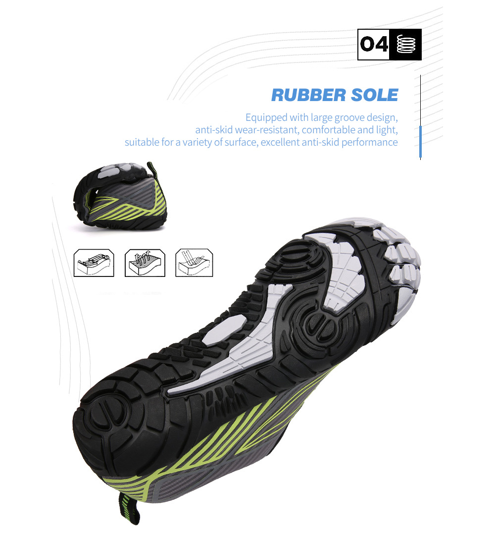 Outdoor Five Finger Shoes Casual Hiking Shoes Men's Shoes Hiking Cross-country Climbing Running Shoes - A26 Black EU 35