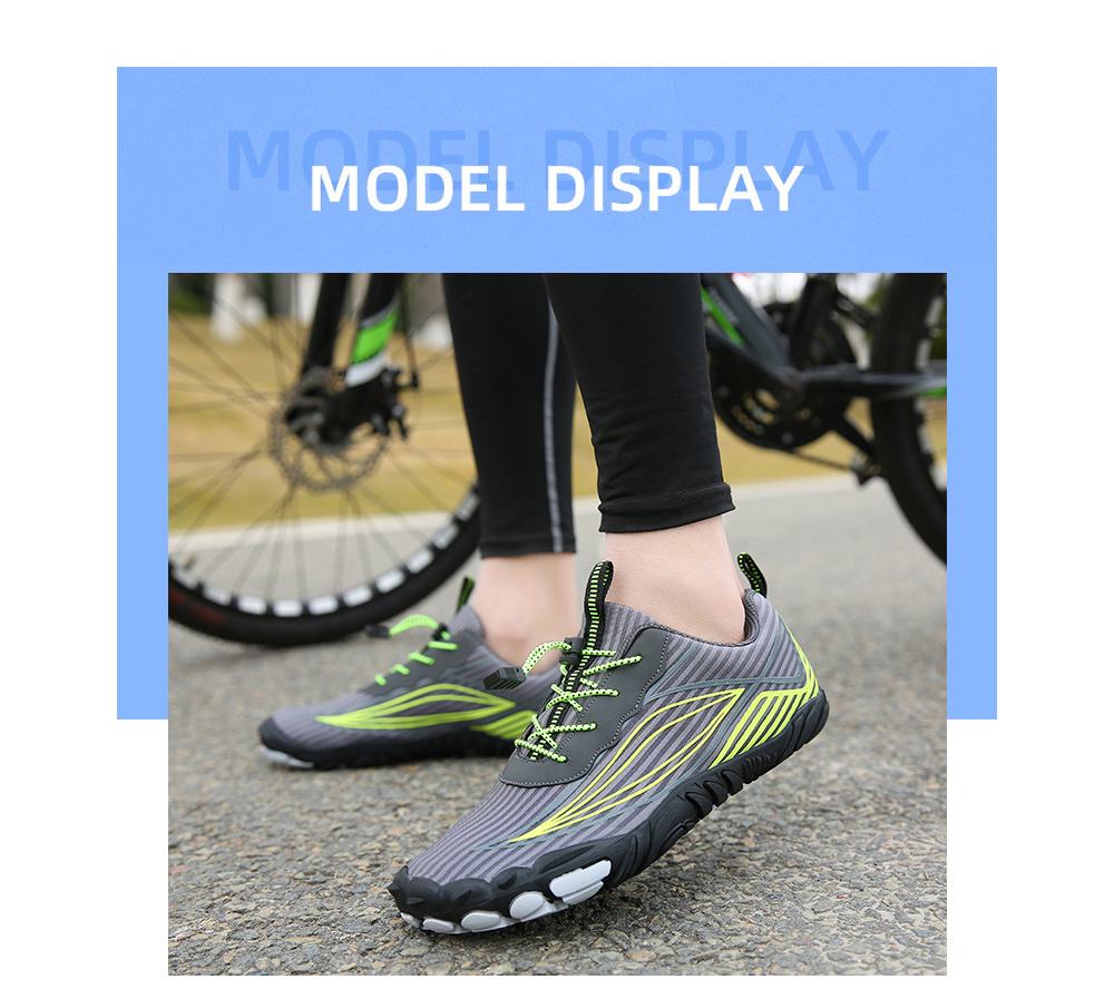 Outdoor Five Finger Shoes Casual Hiking Shoes Men's Shoes Hiking Cross-country Climbing Running Shoes - A26 Black EU 35