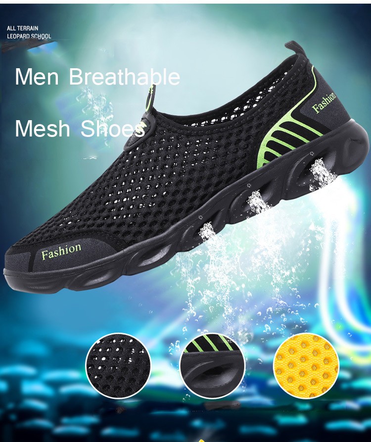 Lovers Outdoor Sports Casual Shoes Men Breathable Mesh Shoes Trend All-match Upstream Footwear - Gray EU 44