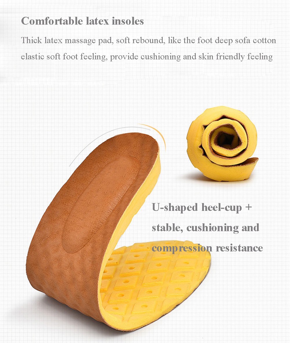 Men Leather Comfy Casual Shoes Round Toe Solid Pattern - Deep Coffee EU 39