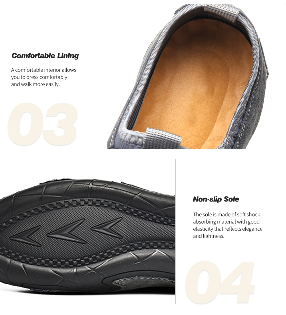 Men's Shoes Korean Version Of The Tide Shoes Men's Casual Shoes Trend One Foot Lazy Peas Shoes - Beige EU 40