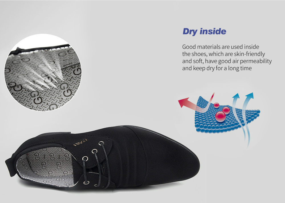 Large Size Men's Pointed Toe Korean Dress Casual Shoes - Blue 42