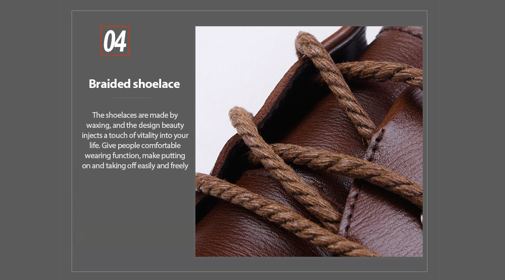 Men's Winter British Style Increased Height Casual Shoes Braided shoelace