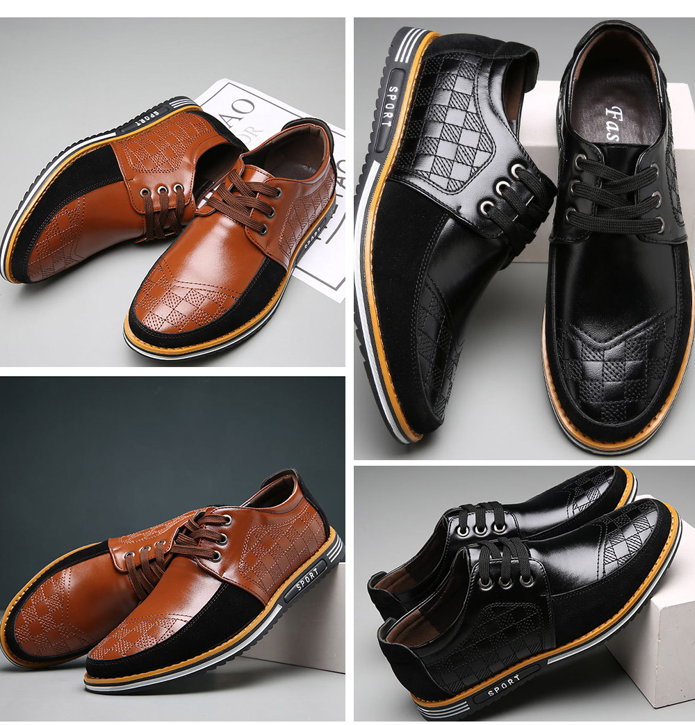 Men's Casual Shoes Fashion Trendy Business Leather Shoes